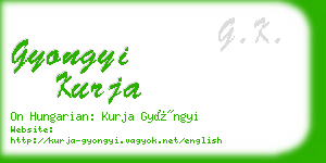 gyongyi kurja business card